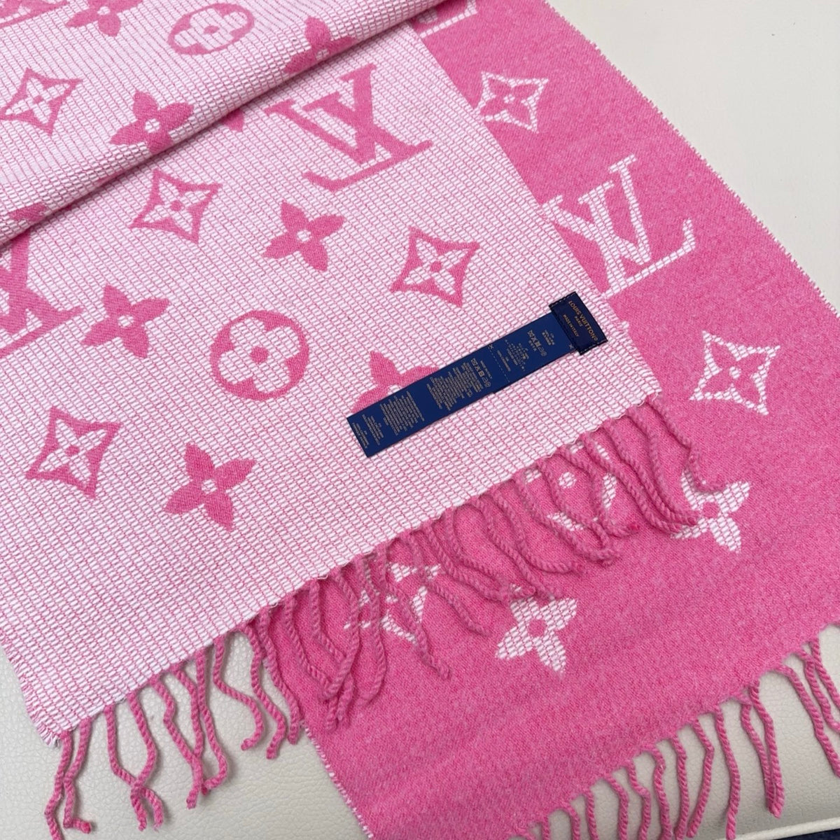 pink wool tassel Scarf for women - alternate angle view 7