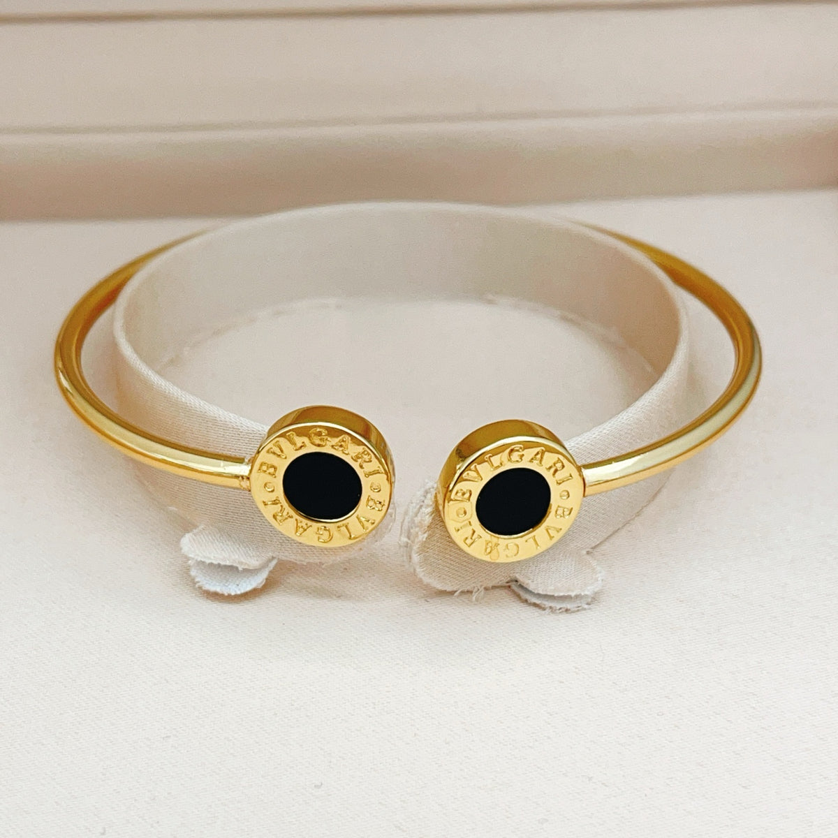 gold brass luxury Bangle for women - product detail view