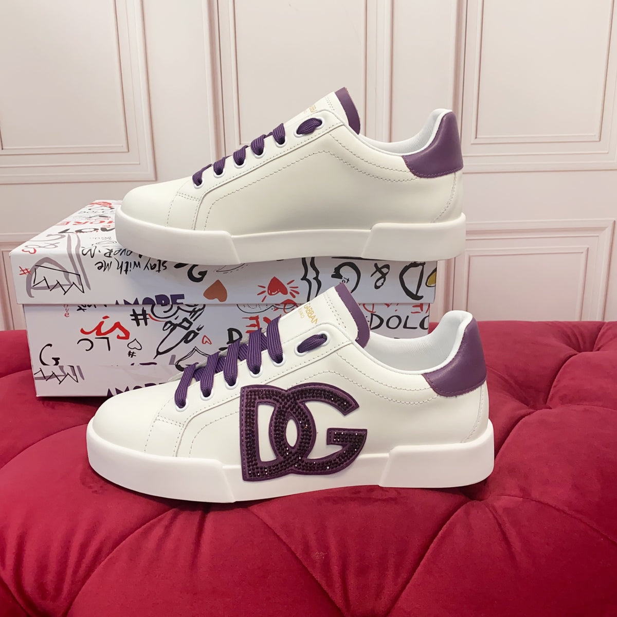 Dolce & Gabbana DG Men's Art-Finish Casual Sneakers