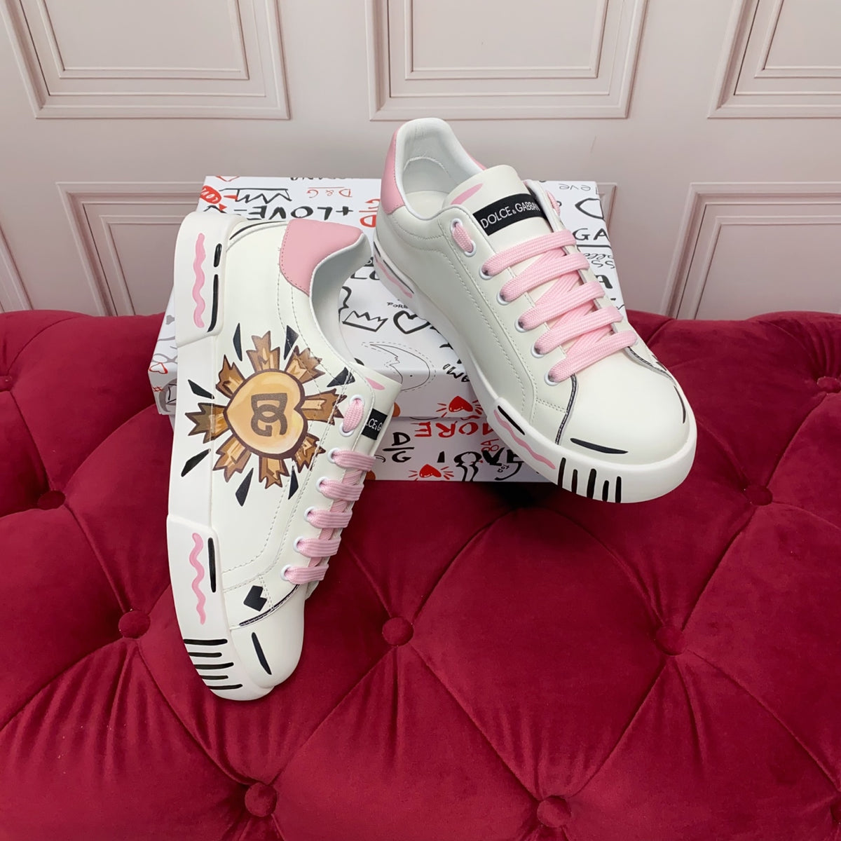 Dolce & Gabbana DG Men's Art-Finish Casual Sneakers