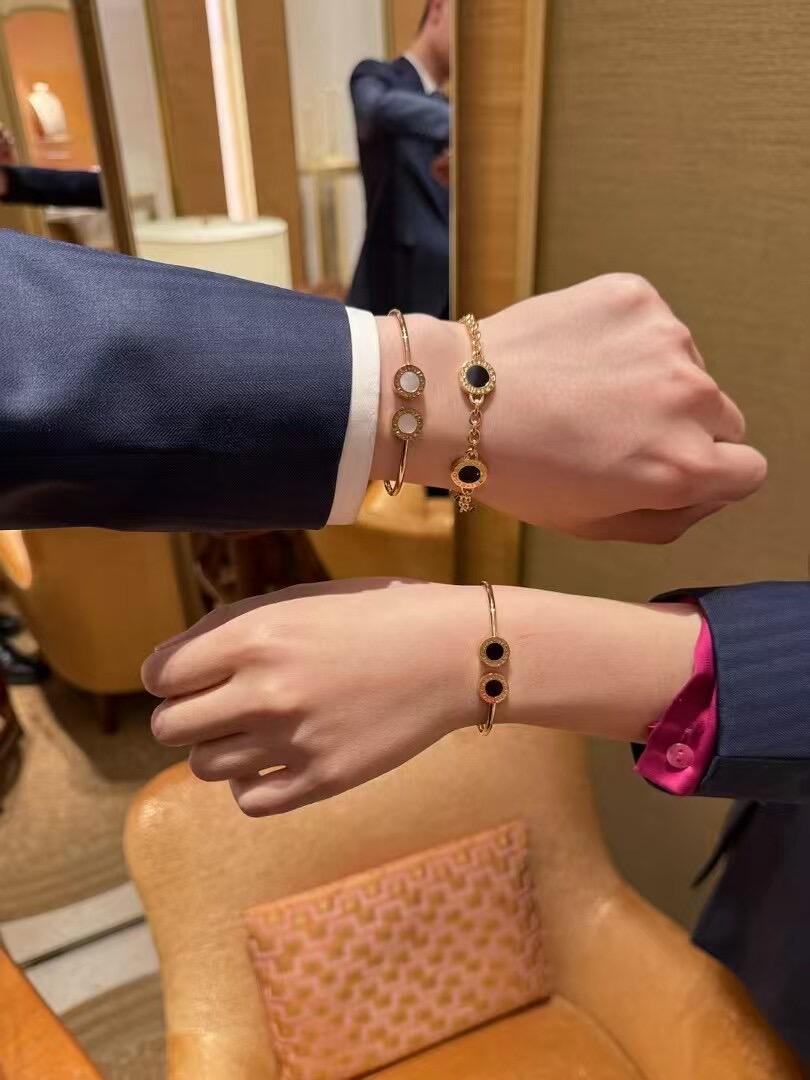 gold brass luxury Bangle for women - alternate angle view 11