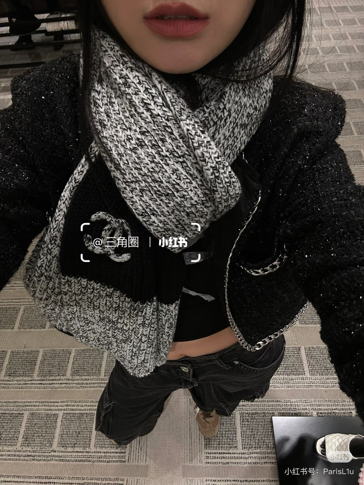 velvet versatile Scarf for women - alternate angle view 2