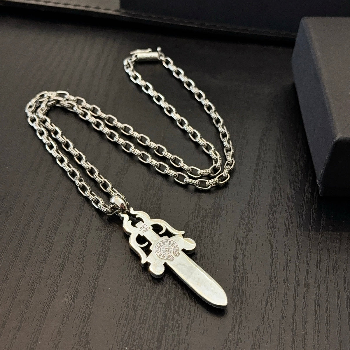 antique crystal cross Pendant for men - alternate angle view 9