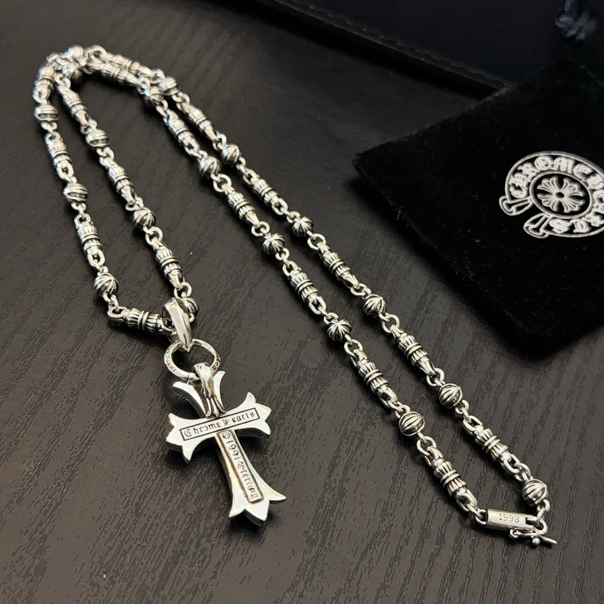 antique cross Pendant for men - alternate angle view 7
