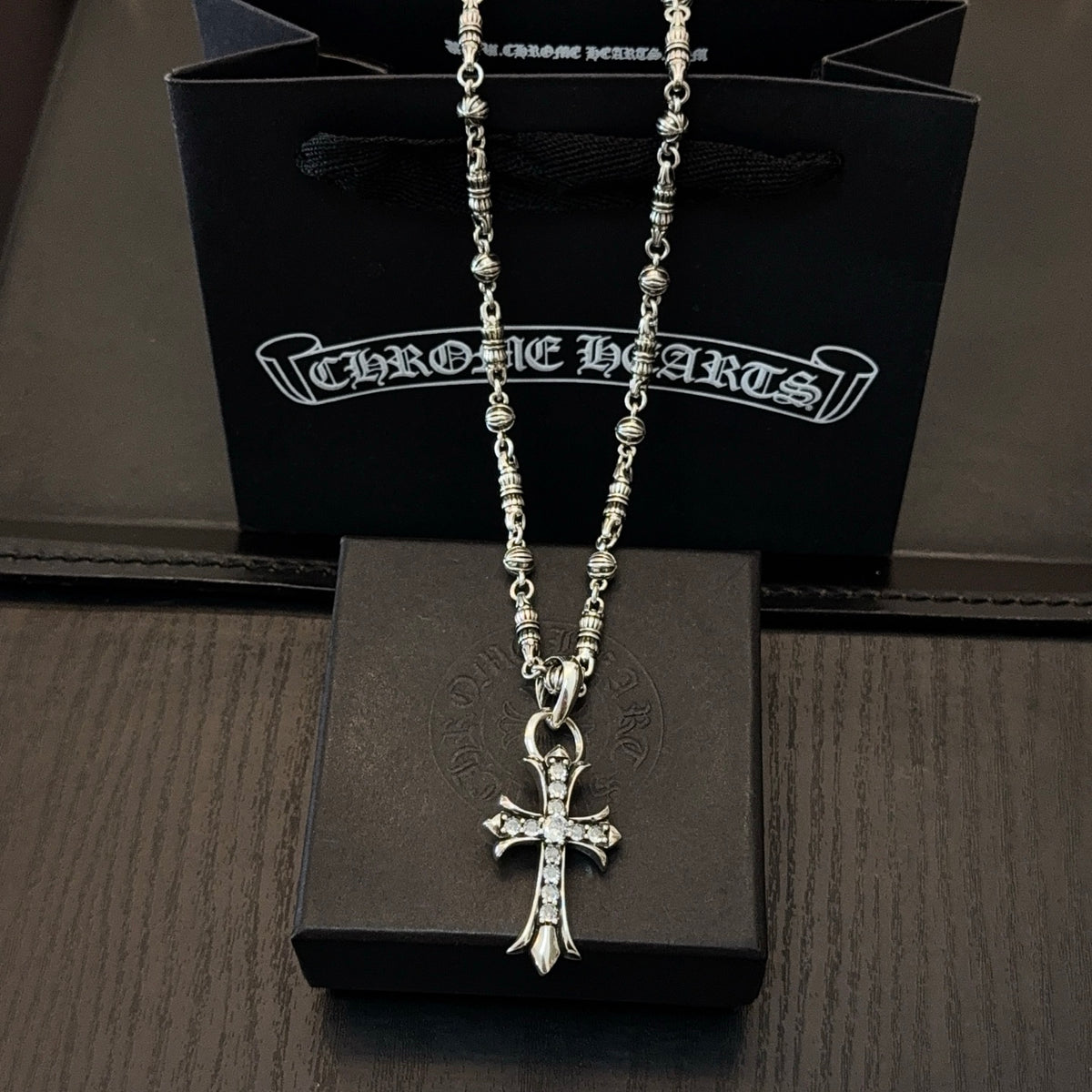 antique cross Pendant for men - product detail view
