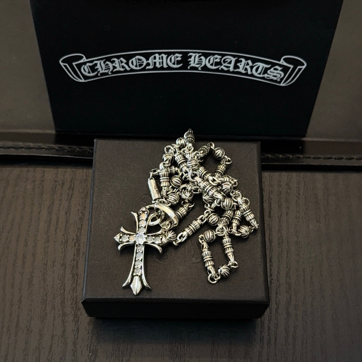 antique cross Pendant for men - alternate angle view 5