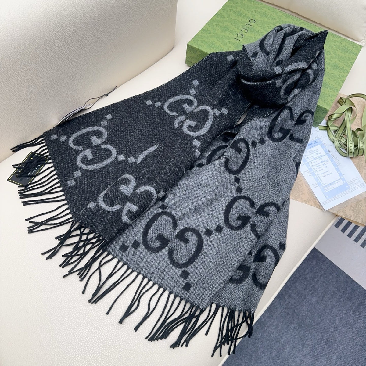blue velvet floral Shawl for men - alternate angle view 8