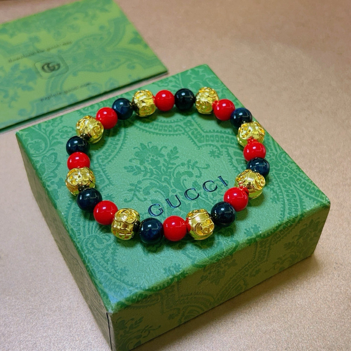 beige delicate Bracelet for men - alternate angle view 5