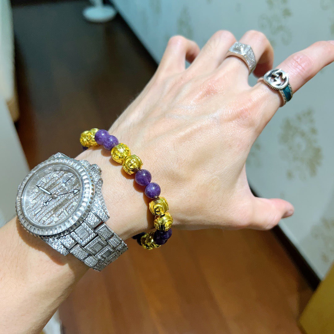 antique crystal vintage Bracelet for men - alternate angle view 8