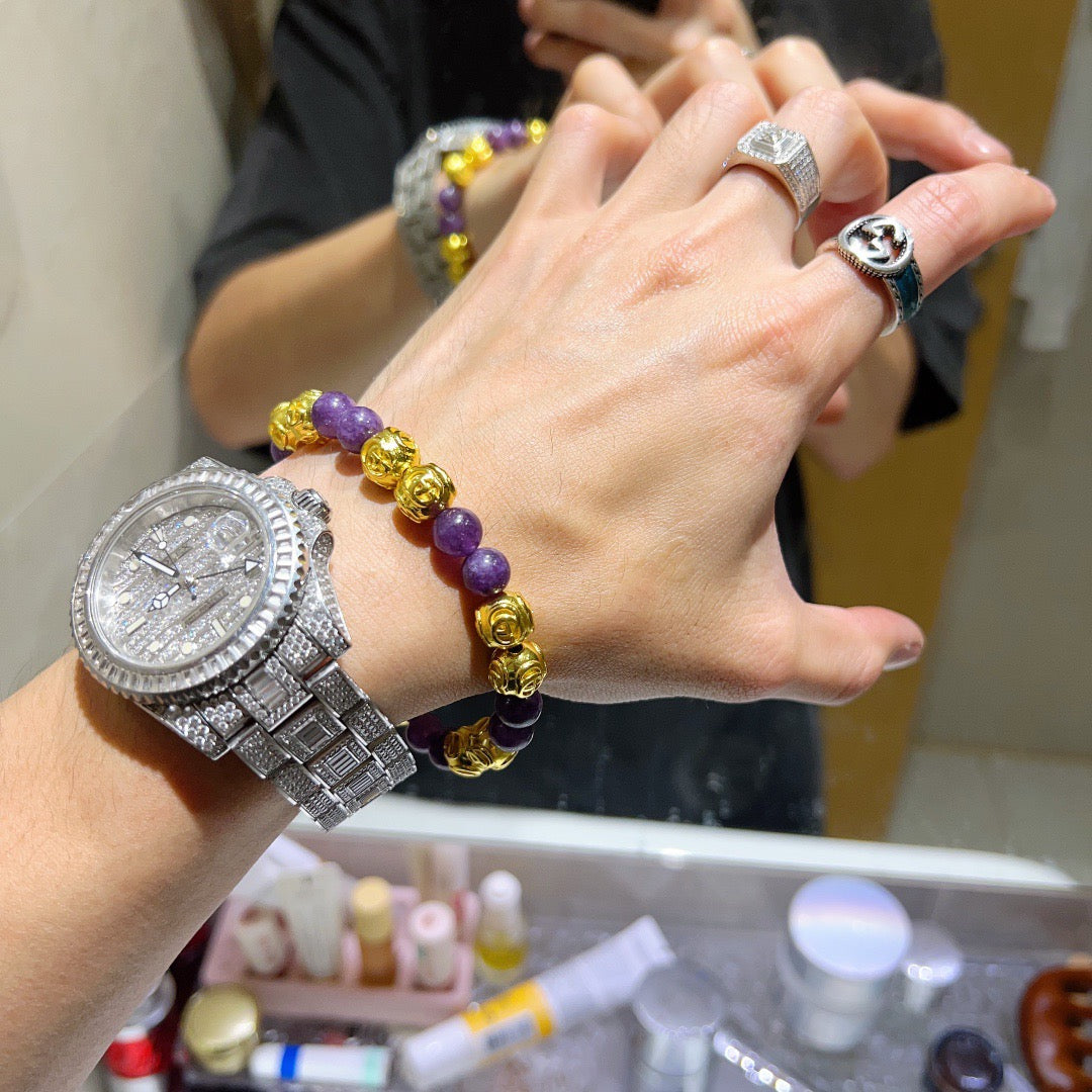 antique crystal vintage Bracelet for men - alternate angle view 6