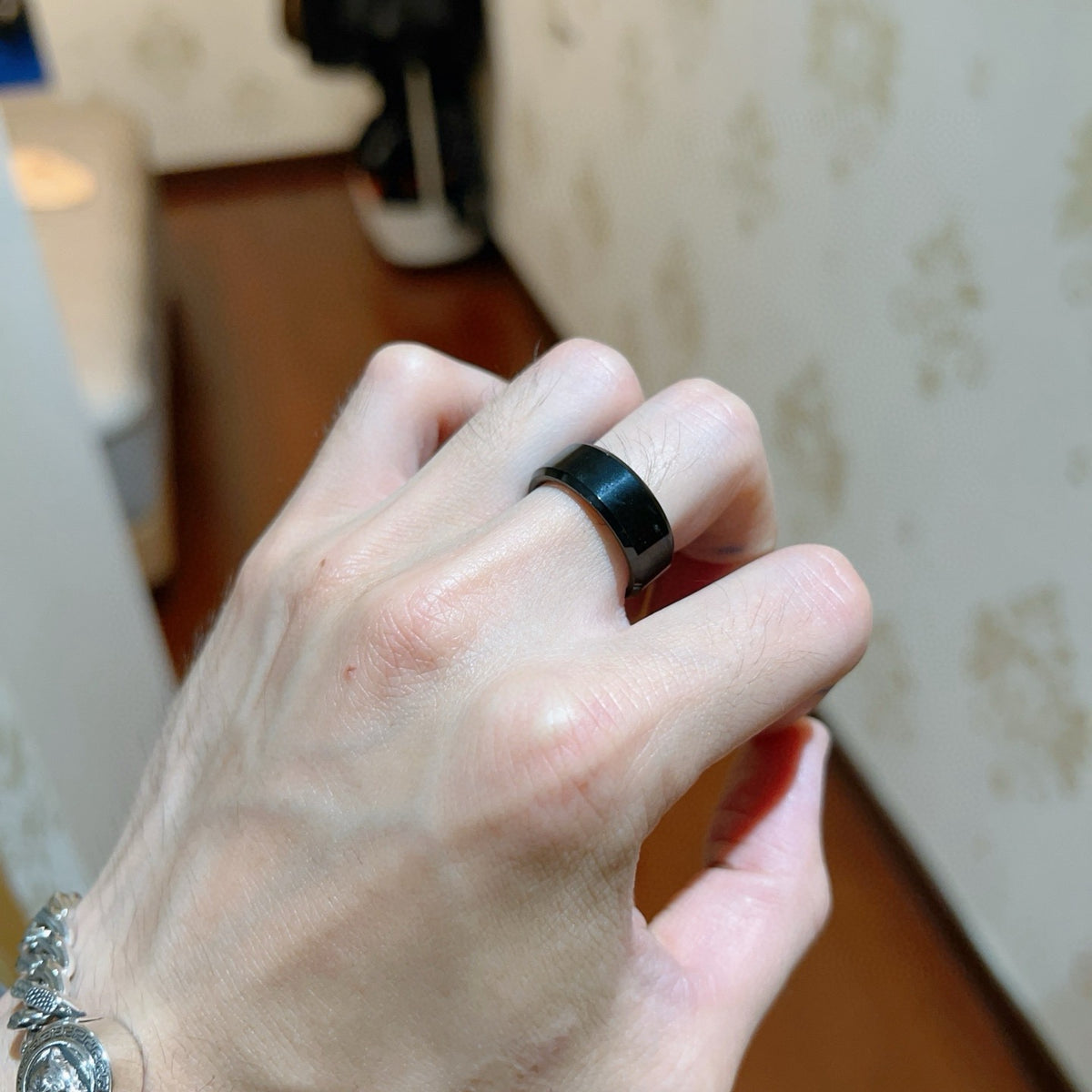 gold titanium double g Ring for men - alternate angle view 3