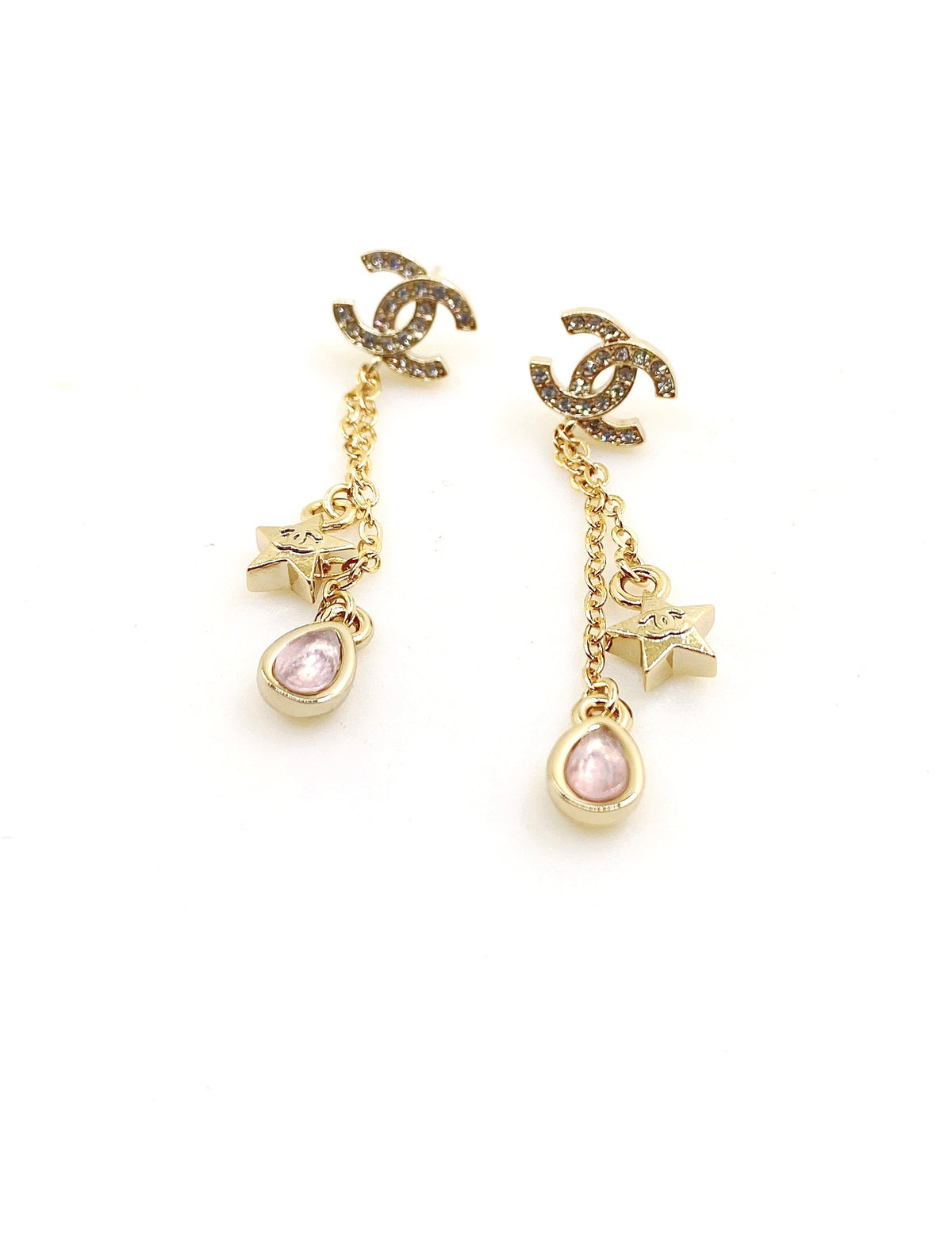yellow brass tassel fashion accessory for women - product detail view