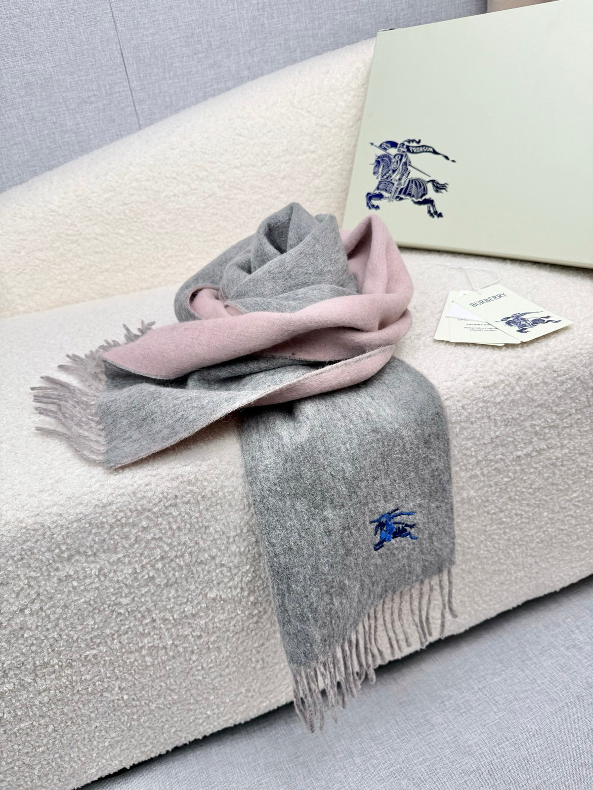 velvet minimalist Scarf for men - alternate angle view 8