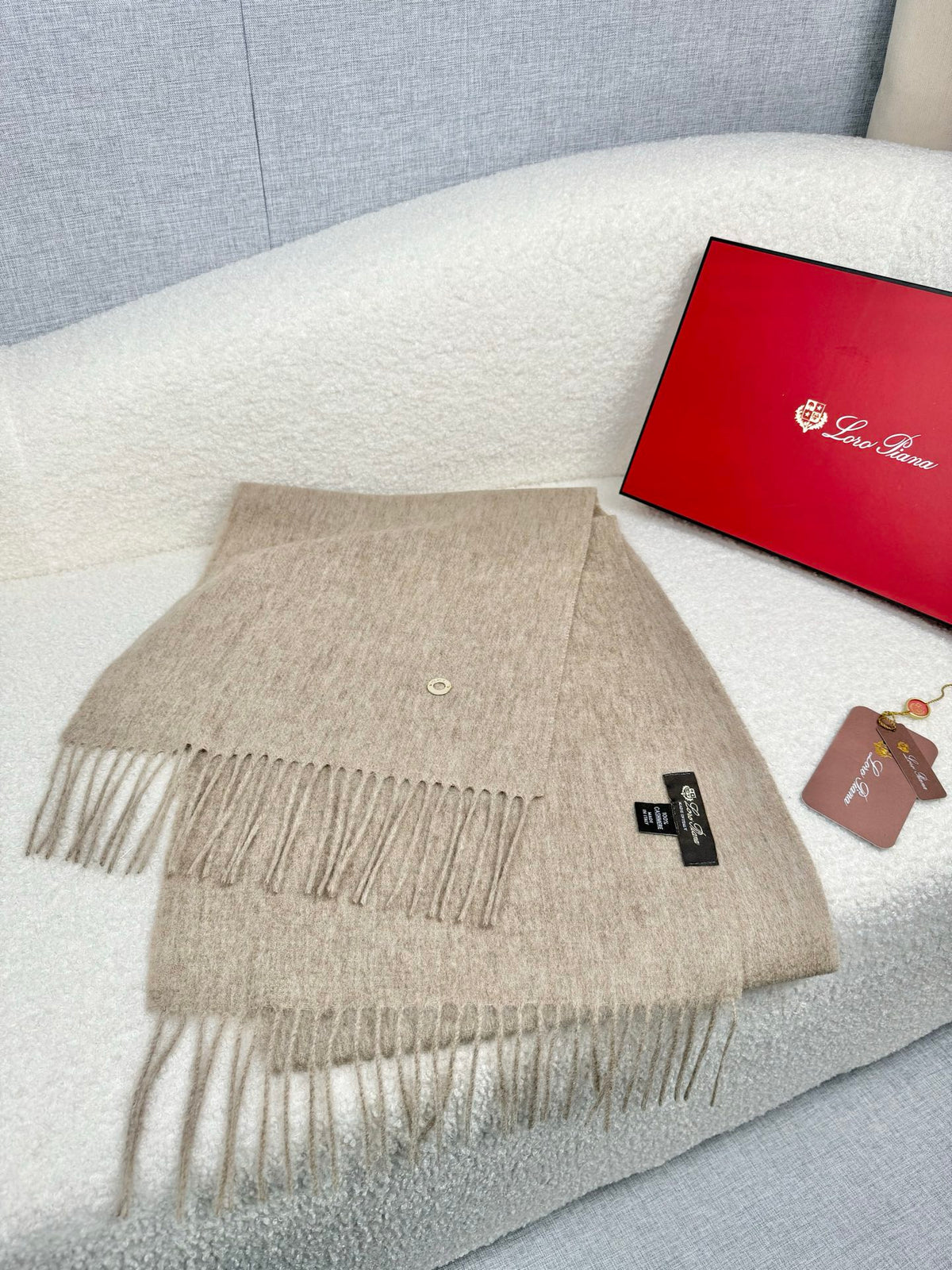 gray velvet tassel Shawl for women - alternate angle view 4