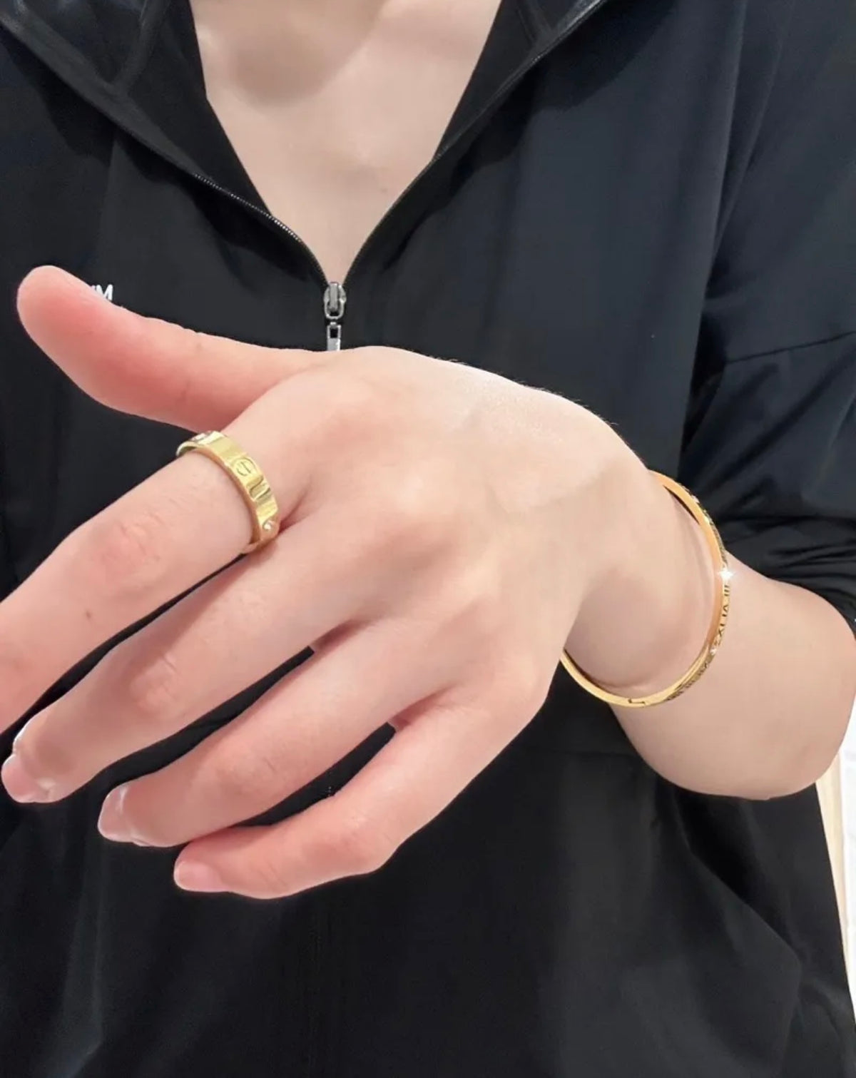rose gold brass rose Ring for women - alternate angle view 8