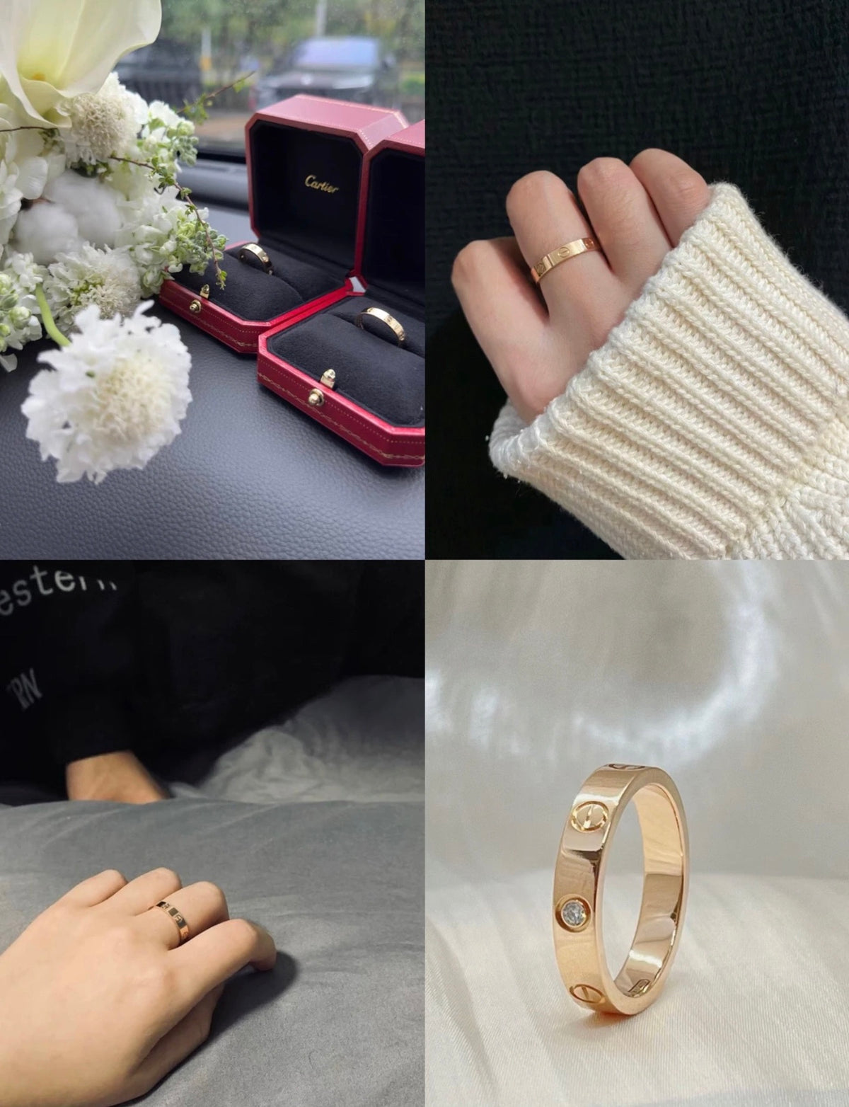 rose gold brass rose Ring for women - alternate angle view 5