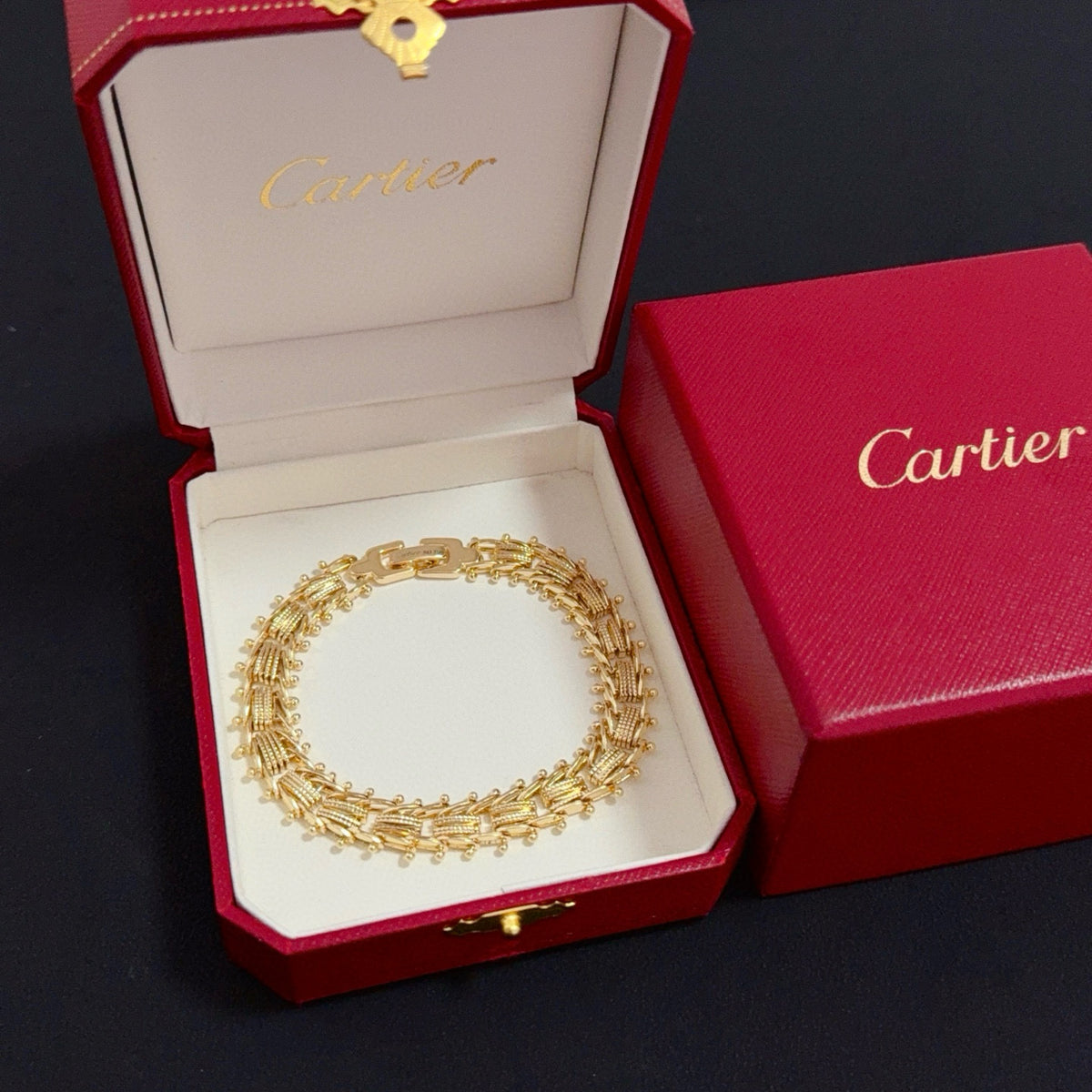 gold crystal floral Bangle for men - product detail view
