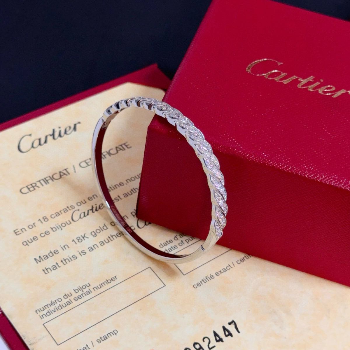 gold crystal floral Bangle for men - alternate angle view 8