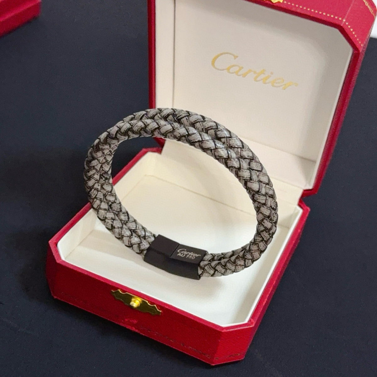 red crystal floral Bangle for men - alternate angle view 6