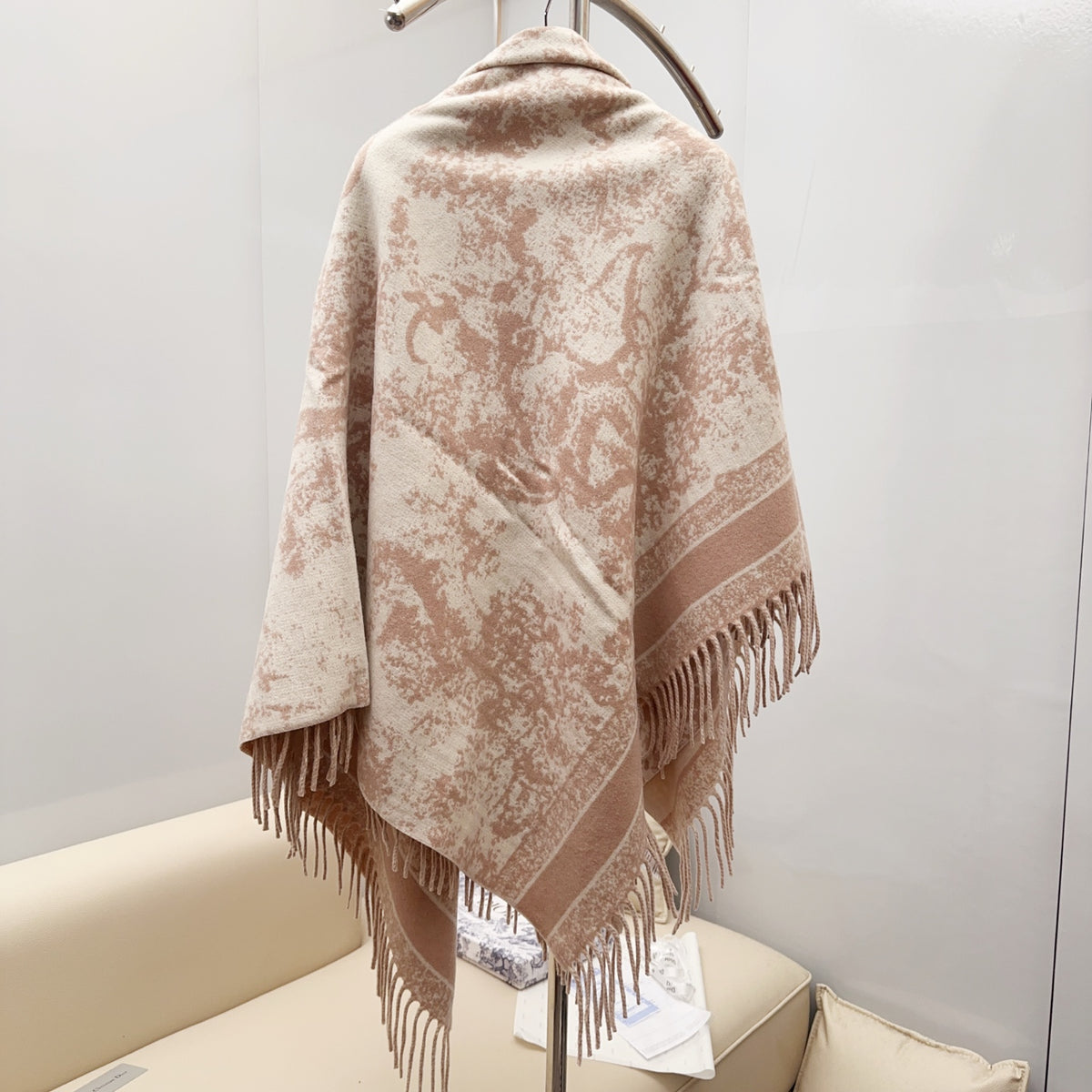 velvet floral Shawl for women - alternate angle view 2