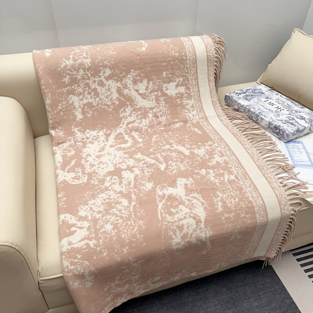 velvet floral Shawl for women - alternate angle view 6