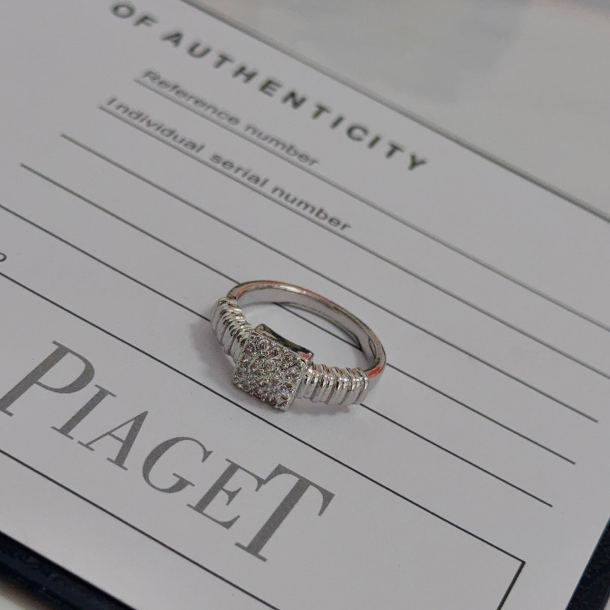 gold crystal inlaid Ring for women - alternate angle view 6