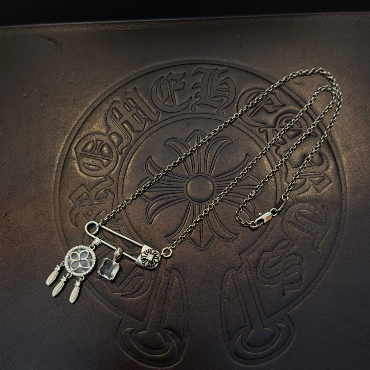 antique cross Necklace for women - alternate angle view 7