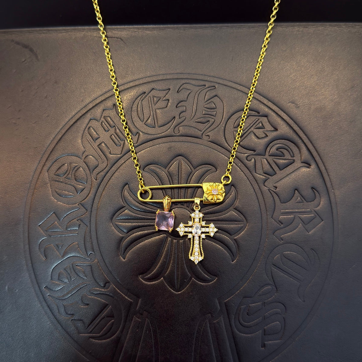 antique cross Necklace for women - alternate angle view 8