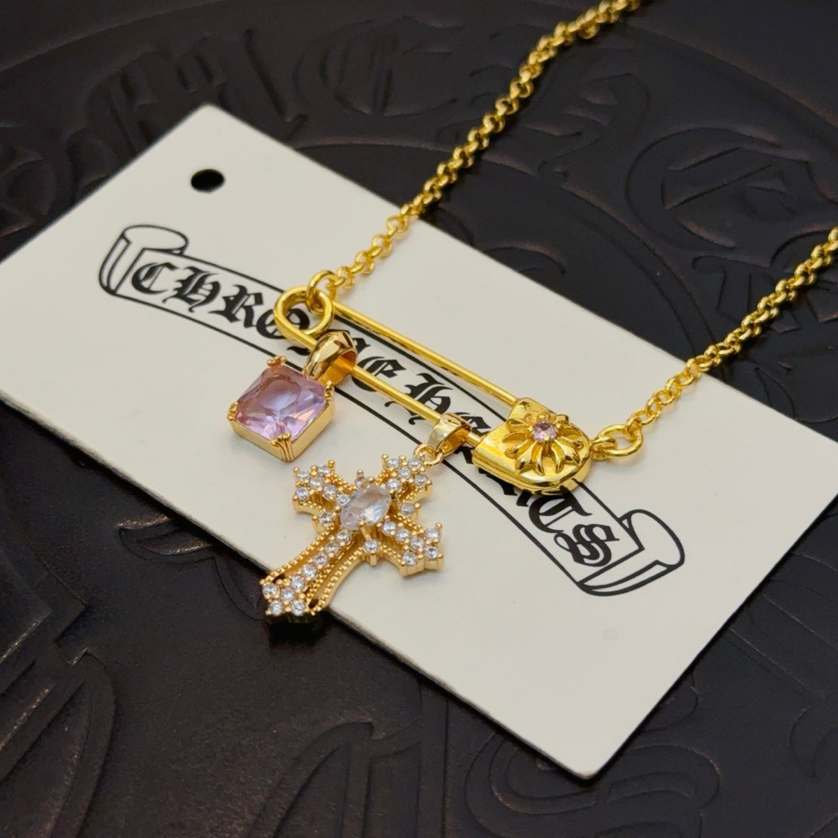 antique cross Necklace for women - alternate angle view 10
