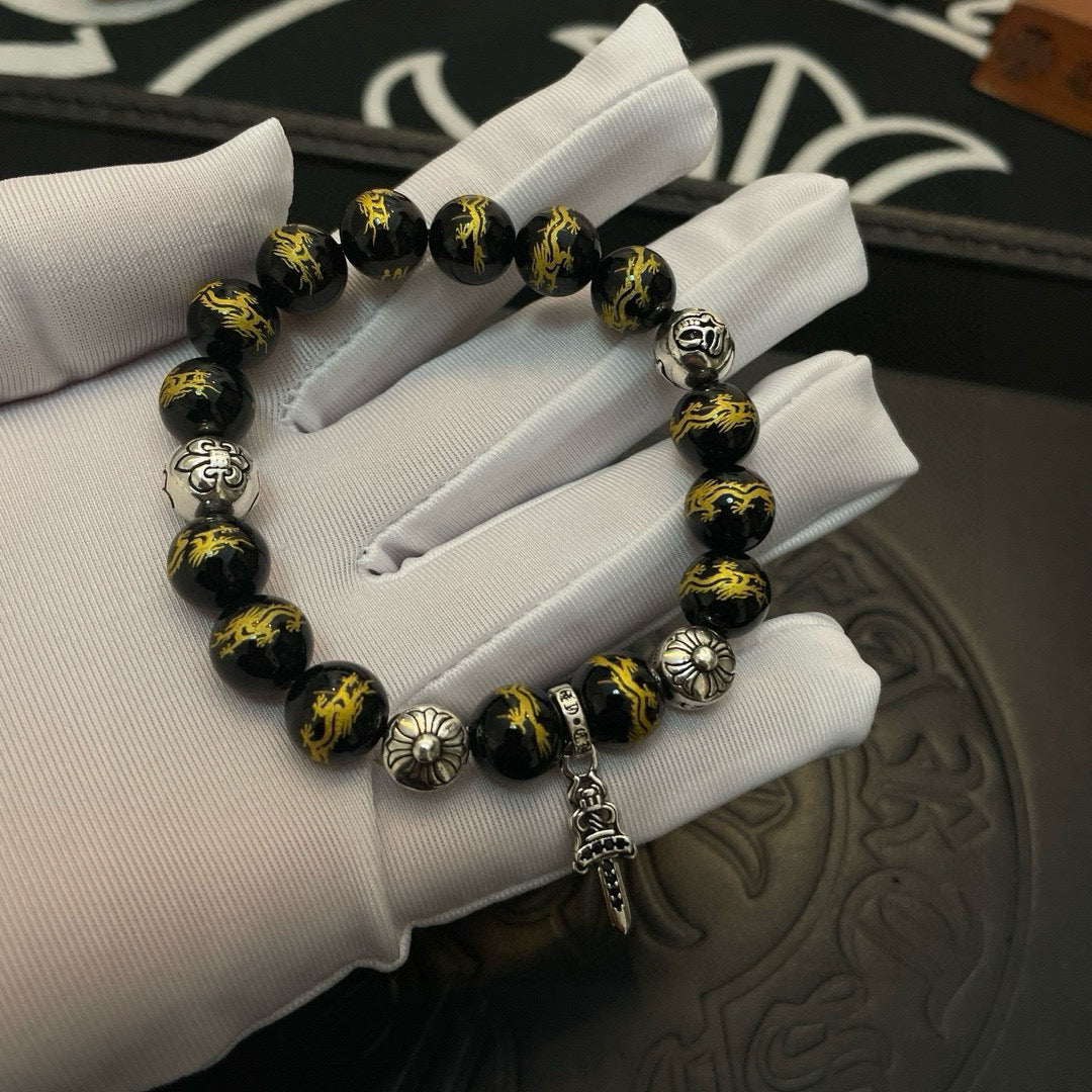 antique agate cross Bracelet for women - alternate angle view 5
