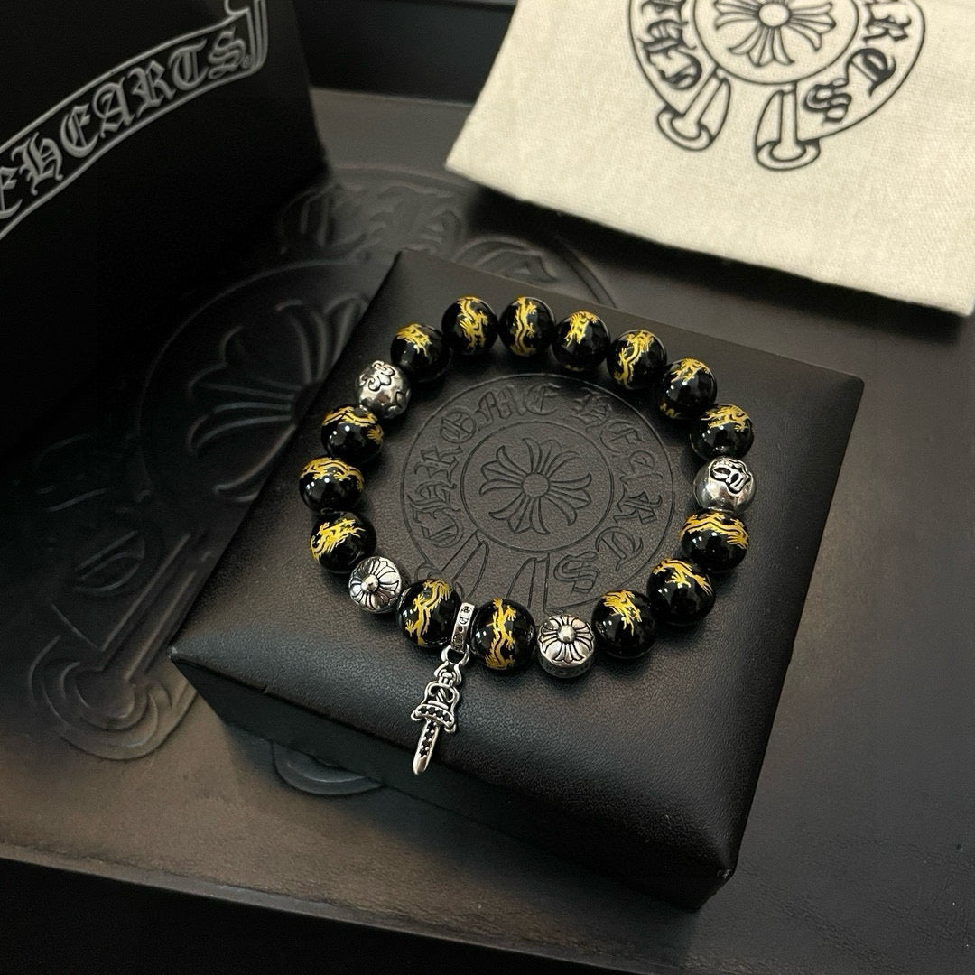 antique agate cross Bracelet for women - alternate angle view 3