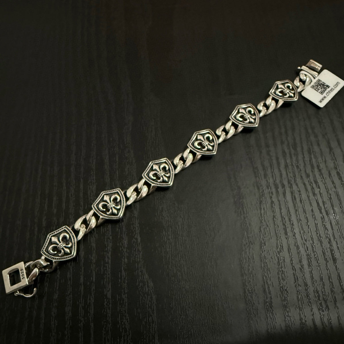 antique cross Bracelet for men - alternate angle view 4