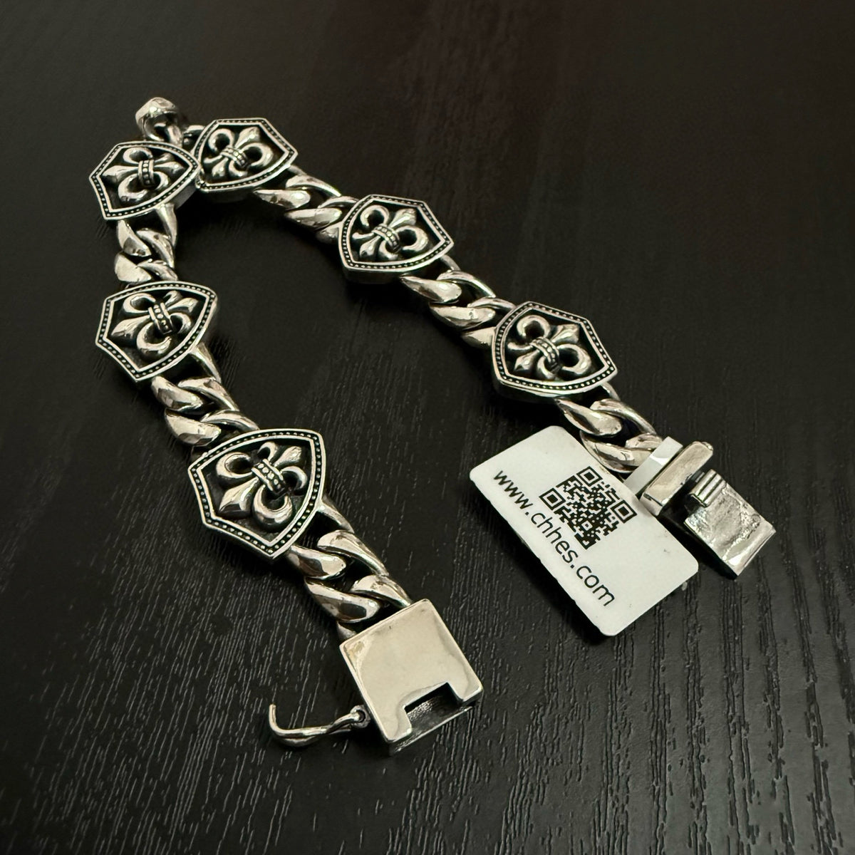 antique cross Bracelet for men - alternate angle view 5