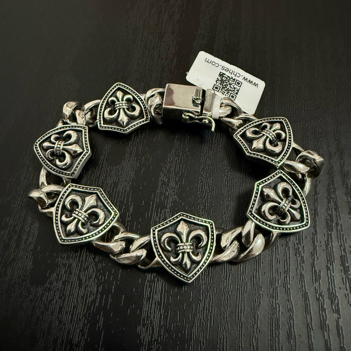 antique cross Bracelet for men - alternate angle view 2