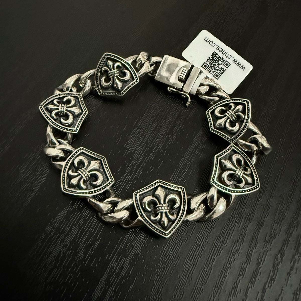 antique cross Bracelet for men - alternate angle view 3