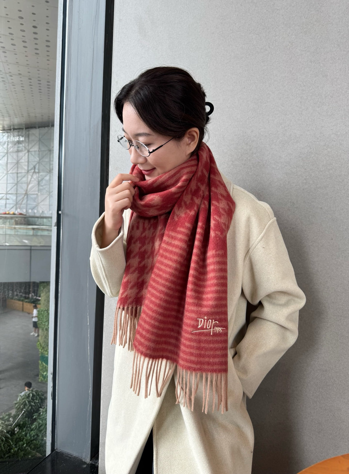 velvet stylish Scarf for women - alternate angle view 2