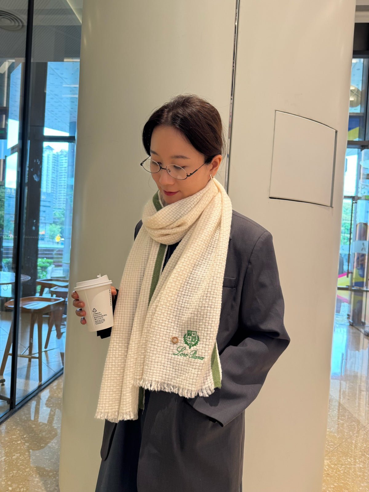 velvet luxury Scarf for women - alternate angle view 2