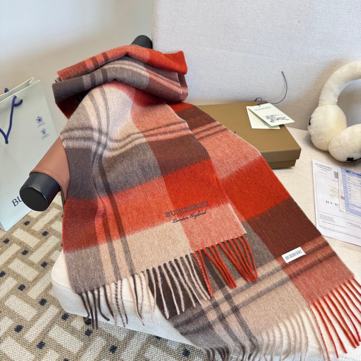 velvet stylish Scarf for unisex couple - alternate angle view 4
