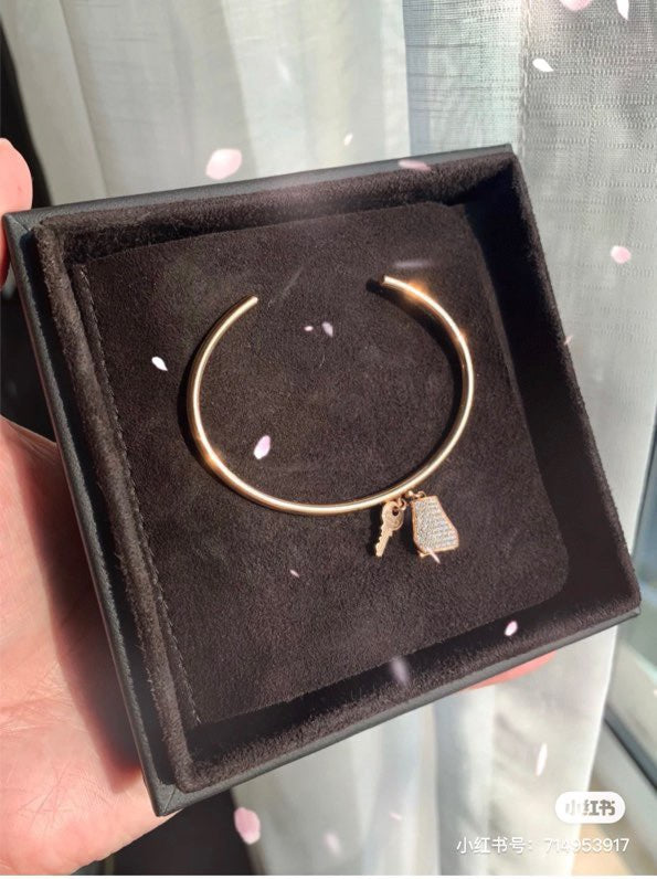 gold brass Bangle for women - alternate angle view 3