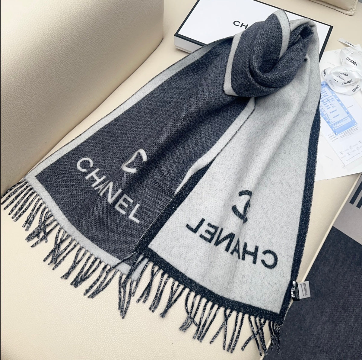 multicolor wool floral Scarf for men - alternate angle view 8