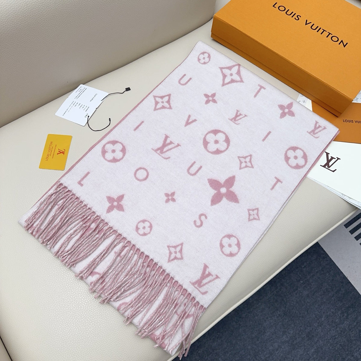 velvet floral Scarf for women - alternate angle view 3