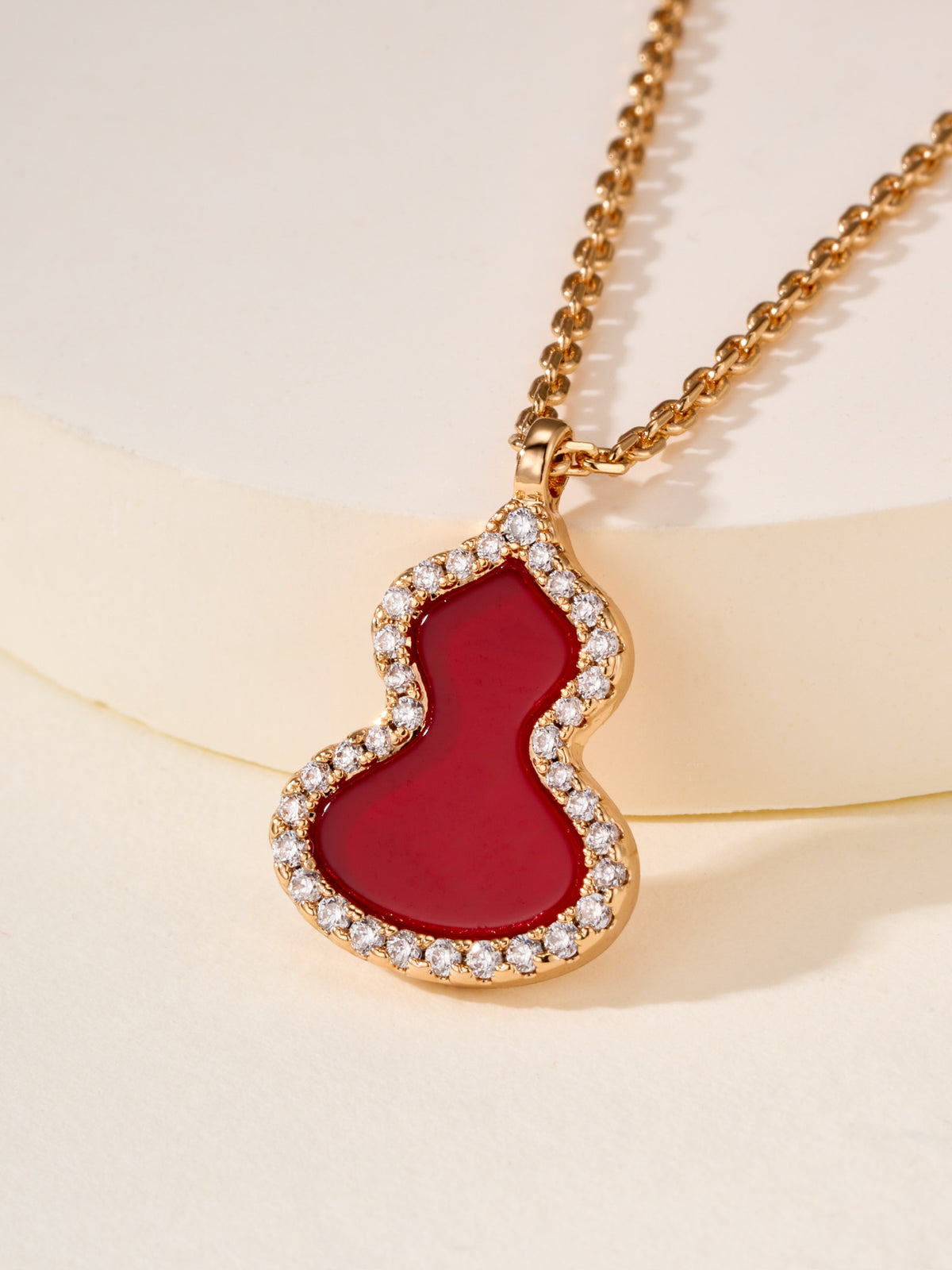 rose gold mother of pearl rose Necklace for women - alternate angle view 10