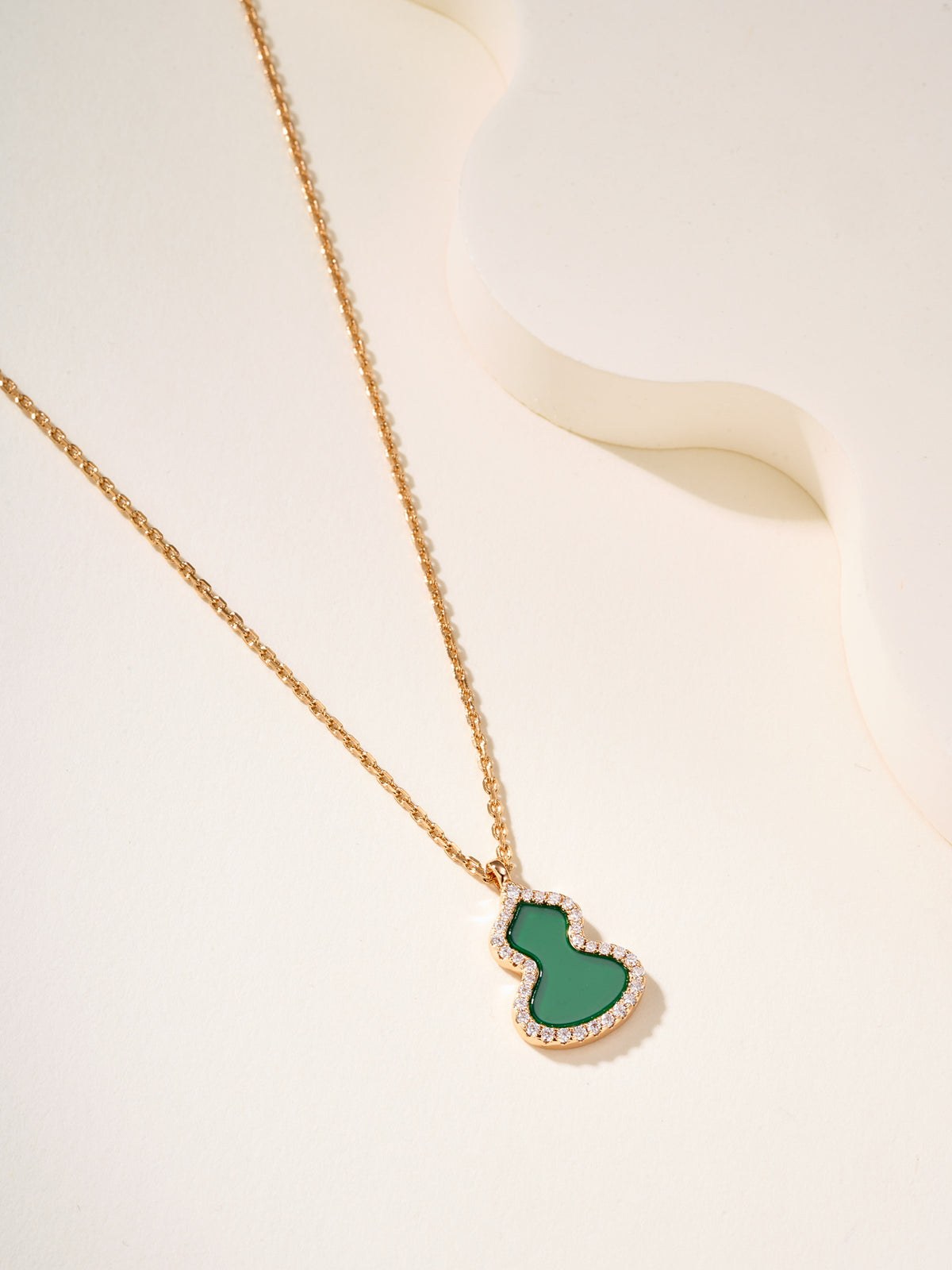 rose gold mother of pearl rose Necklace for women - alternate angle view 7