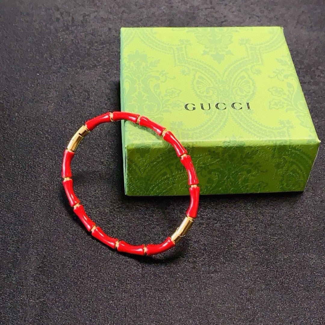 red sterling silver minimalist Bangle for kids - alternate angle view 6