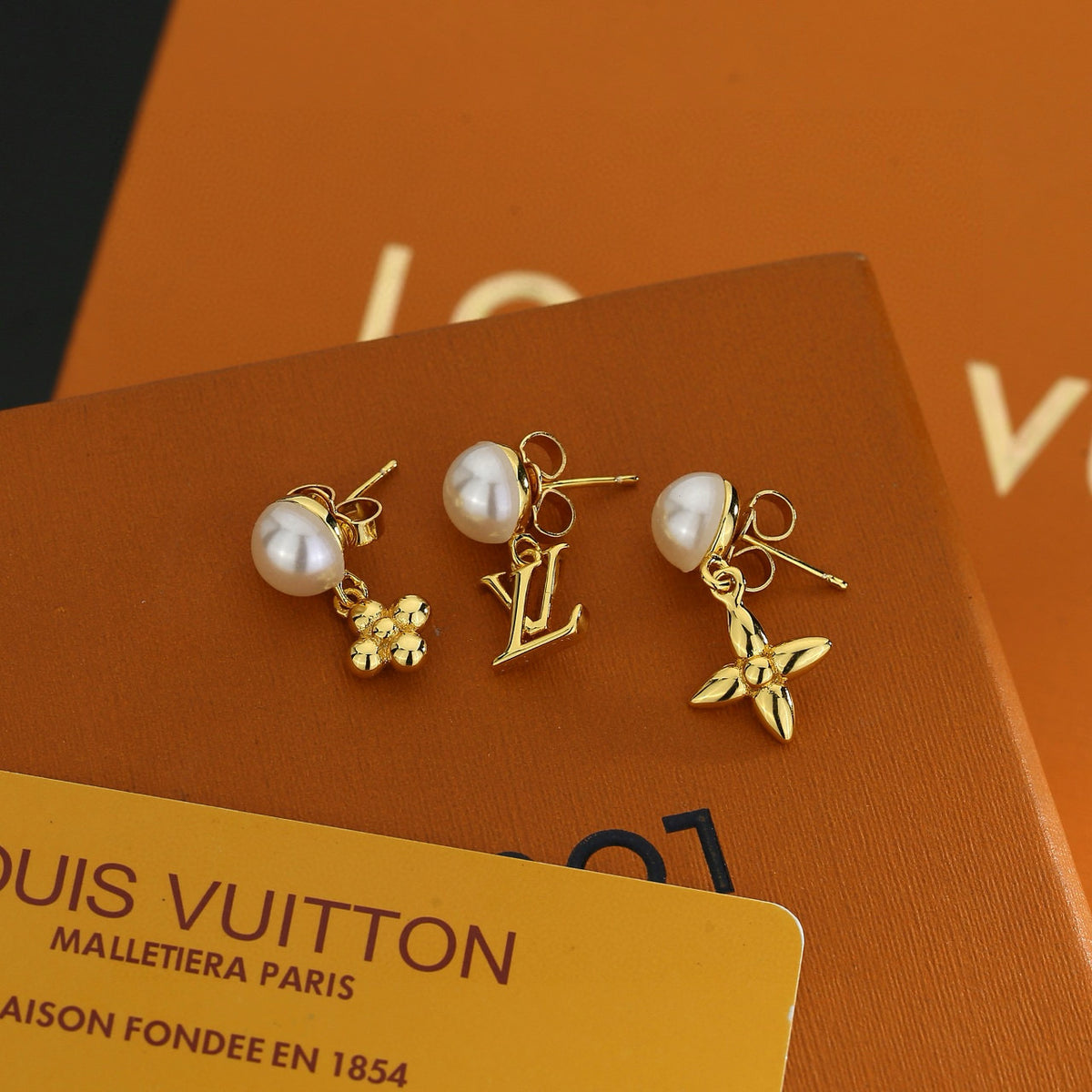 minimalist Stud Earrings for women - alternate angle view 2