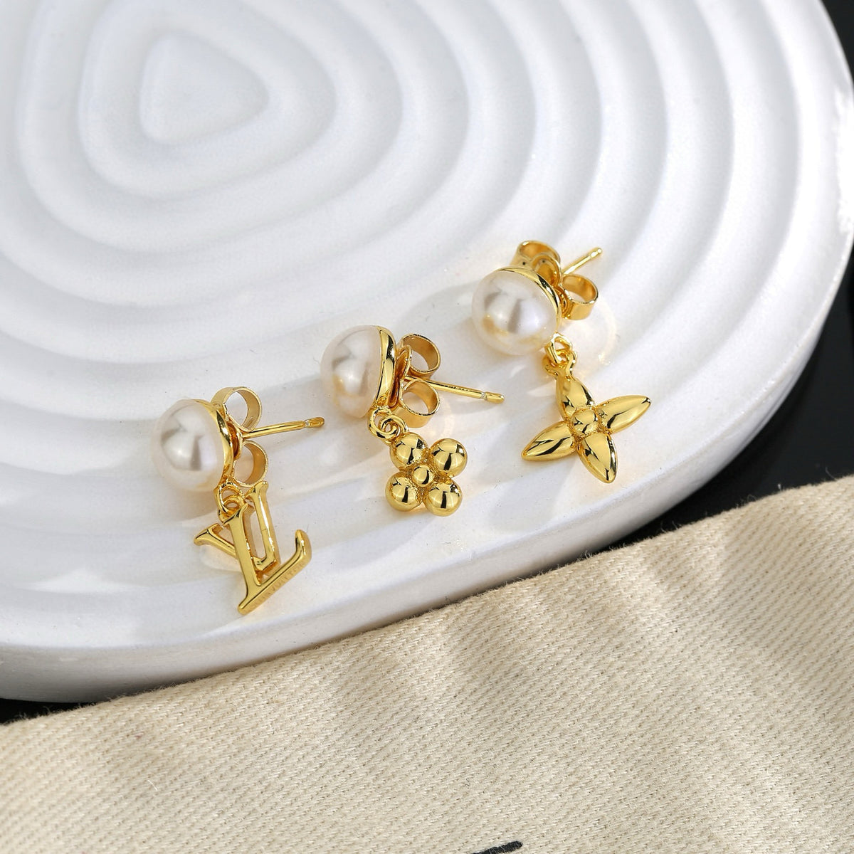 minimalist Stud Earrings for women - alternate angle view 4