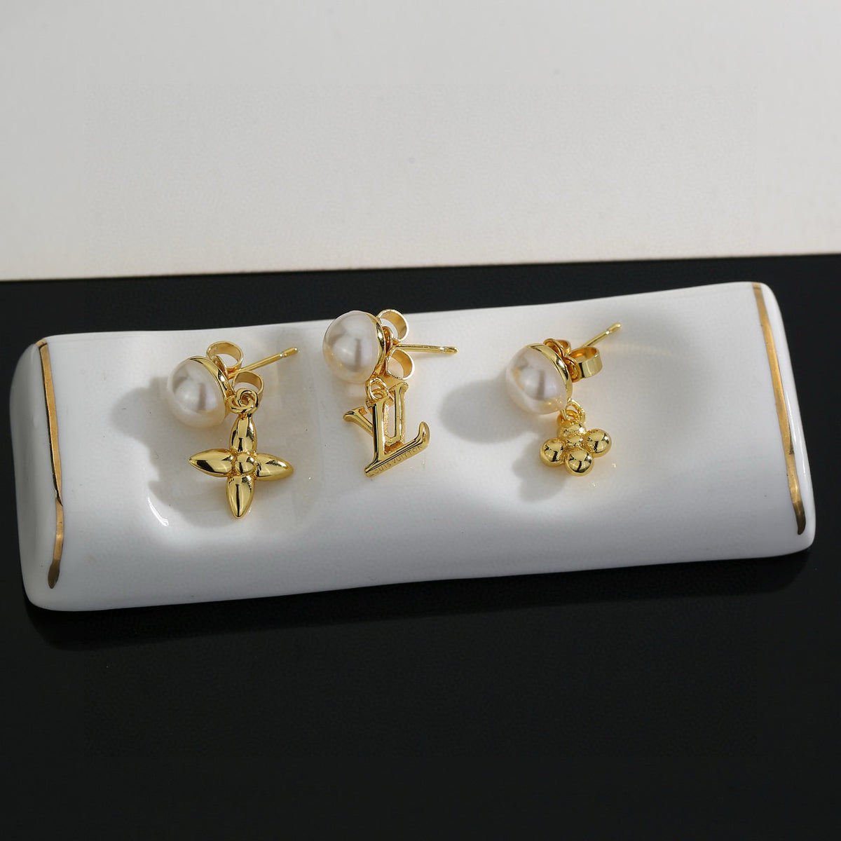 minimalist Stud Earrings for women - alternate angle view 5