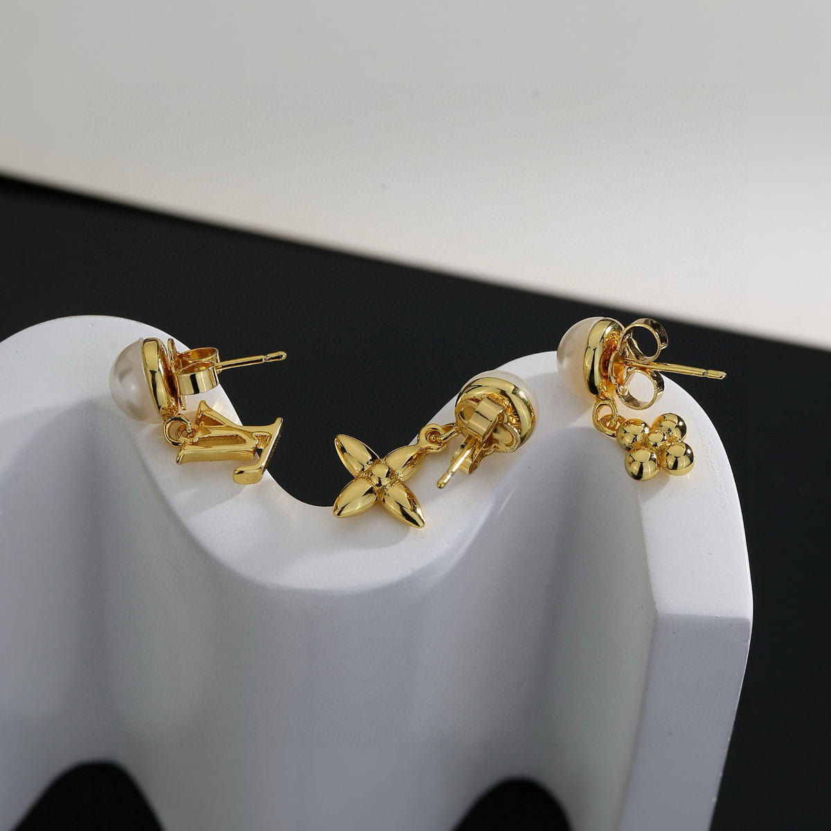 minimalist Stud Earrings for women - alternate angle view 6