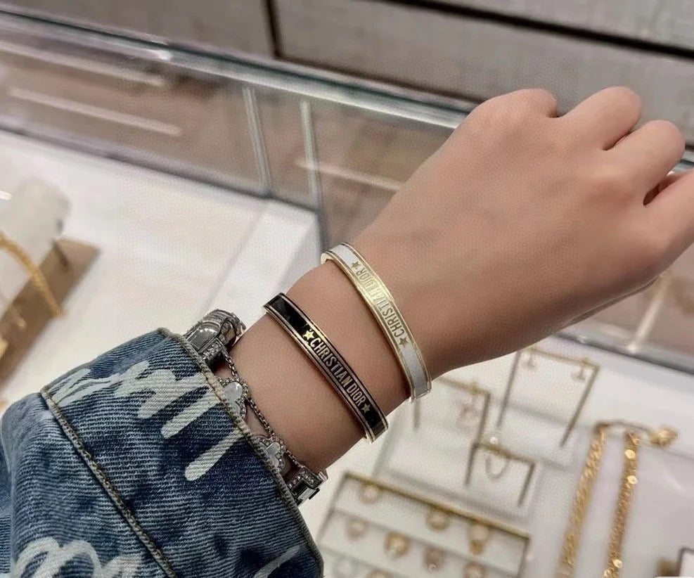 white gold Bangle for women - alternate angle view 3