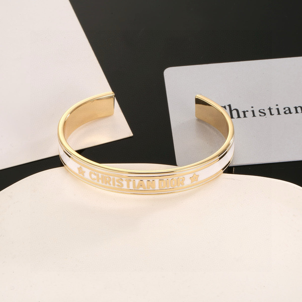 white gold Bangle for women - alternate angle view 2
